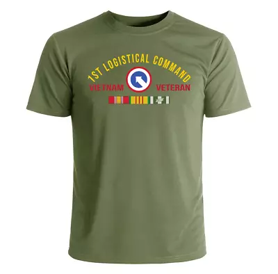 1st Logistical Command Vietnam Veteran With Ribbons T-Shirt Officially Licensed • $25.95