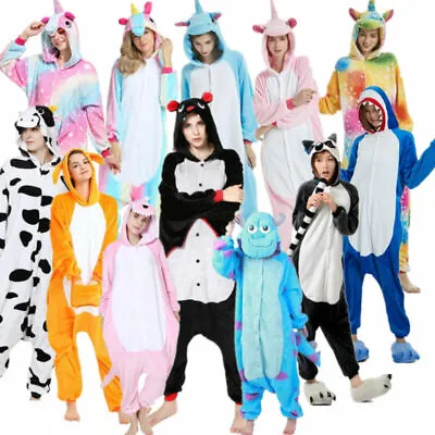 Unisex Adult Kids Animal Onsie8 Kigurumi Pyjamas Fancy Dress Onesie18 Sleepwear • £28.79