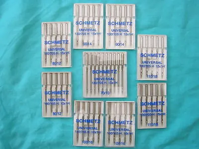 50 Schmetz Sewing Machine Needles Mixed Sizes Bernina/janome/brother/pfaff/elna • £15.95