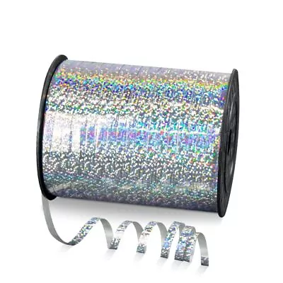 500 Yards Glitter Curling Ribbon 1/5  Shiny Metallic Silver Ribbon For Gift W... • $16.44