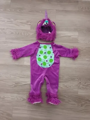 Fuzzy Monster Baby Halloween Costume Size Large Age 12-24 Months • £8