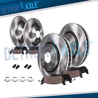 Front & Rear Disc Brake Rotors + Ceramic Brake Pads For VW Beetle Golf Jetta • $128.54