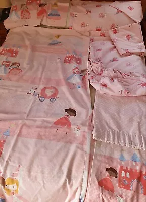 £22 • Buy NEXT Pink Princess Single Bed Set & Lined Curtains