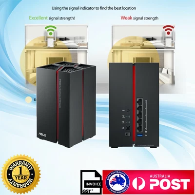 $89 • Buy Asus RP-AC68 AC1900 WiFi Extender Booster Repeater AP USB 3.0