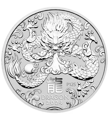 1/2oz 9999 Silver Australian Lunar Series III 2024 Year Of The Dragon Perth Mint • $32.95