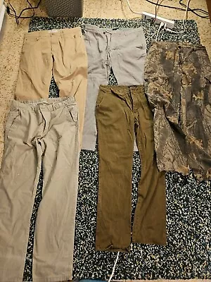  Lot Of 5 Mens Pants Size 36x30 Casual  • $25