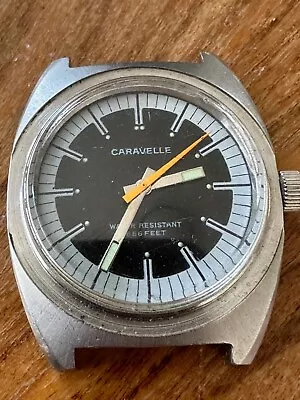 $41 • Buy Vintage Caravelle Bulova Devil Diver Dive Watch 666 Missing Bezel