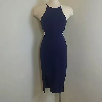 Soprano Womens Blue Sleeveless Cut Out Halter Dress Size Medium • $19.15