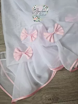 Curtain  Handmade Voile&Satin  Homemade  Firanki • £28.99