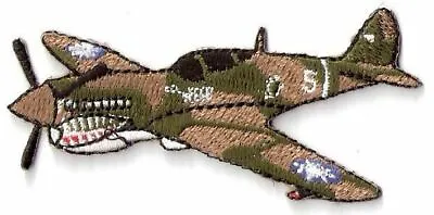 Flying Tigers Warhawk Patch Embroidered P-40 WWII Fighter Plane Iron On Sew On • $4.99