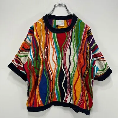 COOGI Women's Cotton Knitted Short Sleeve Sweater Size S Australia Vintage No 02 • $199