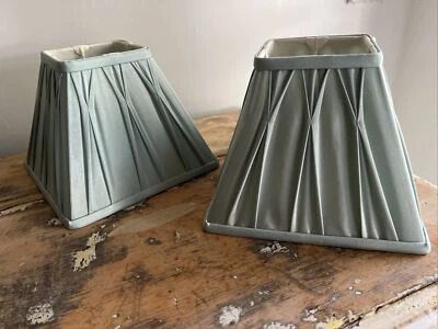 £5.65 • Buy Stunning Pair Of Silk Pleated  LAURA ASHLEY Lamp Shades
