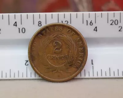 1865 Authentic USA 2 Cents Coin • $0.99