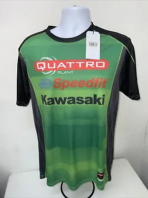Kawasaki Racing Men's T-Shirt (Size S) Quattro Speedfit Team T-Shirt - New • £9.95