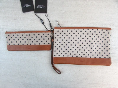 £14.58 • Buy Osprey Polka Dot Suede Clutch Bag And Pencil Case