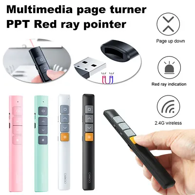 £10.66 • Buy Power Point Presentation Remote Wireless USB PPT Presenter Laser Pointer Clicker