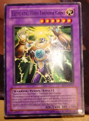 Elemental Hero Thunder Giant DP1-EN011 Rare Yugioh Card • £2