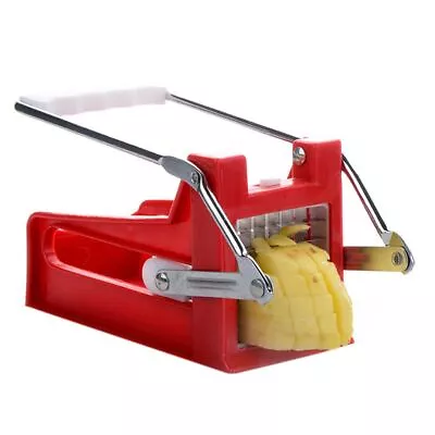 Stainless Steel French Fry Cutter Potato Vegetable Cutters 2 Blades Red F5Q4 • $22.74