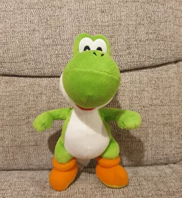 Yoshi Super Mario Plush 10 Inch Soft Toy Jakks Pacific Nintendo 2021 • £8.37