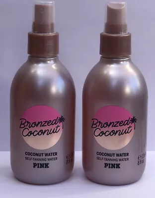 2 Victoria's Secret PINK Bronzed Coconut Self-Tanning Water Coconut Water 8 Oz • $29.99