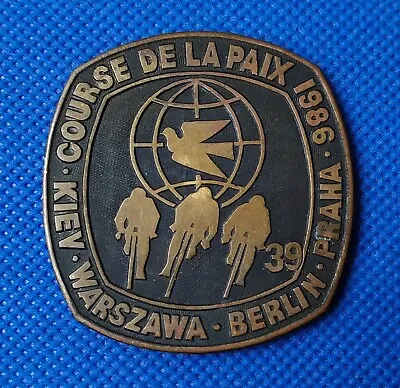 Cycling 39th Peace Race Bike Soviet Table Medal Warszawa Berlin Praha USSR 1986 • $38