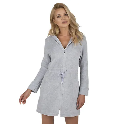 Vivisence Women's Smooth Zipped Dressing Gown  5012 • £42.99
