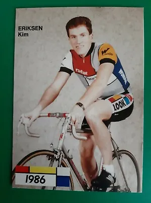 CYCLING Cycling Card KIM ERIKSEN Team LA VIE CLAIRE WONDER 1986 • $4.24