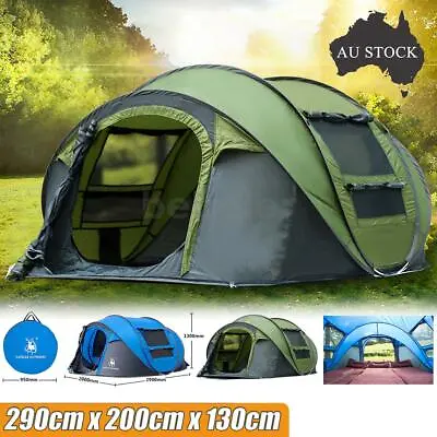 $107.45 • Buy 5-8 Person Instant Pop Up  Family Waterproof Dome Hiking Beach Camping 
