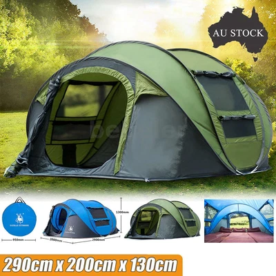 $107.45 • Buy 5-8 Person Instant Pop Up  Family Waterproof Dome Hiking Beach Camping 