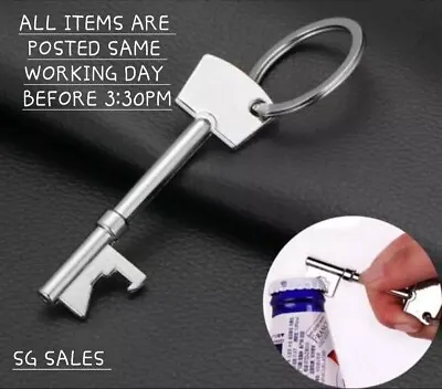 £3.90 • Buy Key Shaped Bottle Opener Keyring Novelty Keychain Stag Do Hen Do *FREE DELIVERY*