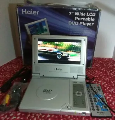 Haier Portable DVD Player W/ 7” TFT LCD Monitor With Remote • $49