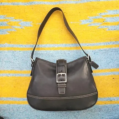 Vintage Coach 7583 Hampton Hobo Black Leather Bag • $70