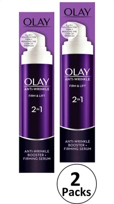£13.99 • Buy 2 X Olay Anti-Wrinkle Booster Firm & Lift 2-In-1 Day Cream & Firming Serum 50ml