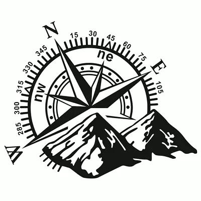 Car Hood Body Side Decal Mountain Compass Graphics Vinyl Sticker For 4x4 Offroad • $11.81