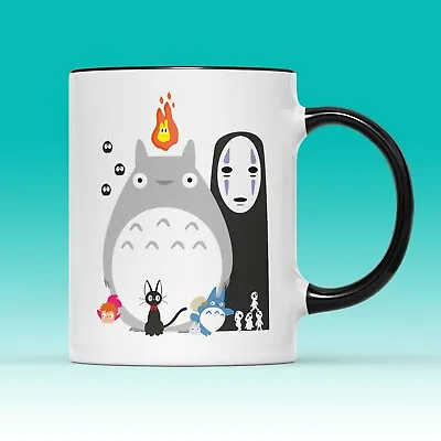 Ghibli Gang Mug Coffee Tea Cup Totoro Calcifer Soot Sprite No Face Ponyo Anime • £8.99