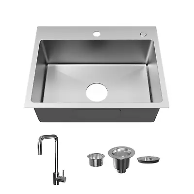 Bathenum 24  X 18  Drop In Kitchen Sink Stainless Steel Single Bowl Kitchen Sink • $161.10