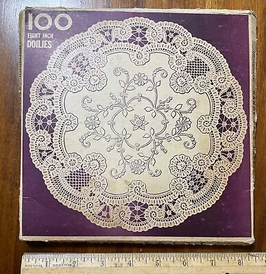 Vintage Paper Doilies 8 Inch Lace Paper Placemats Milwaukee Lace Paper Co WI • $13.29