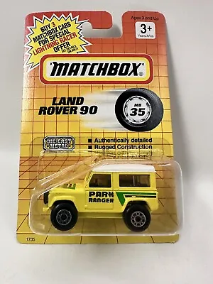 Matchbox Vintage 1991 Land Rover 90 Yellow MB35 Park Ranger 1/62 New Sealed • $4.20