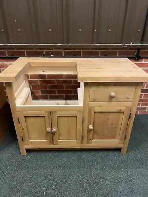 £895 • Buy 4ft Freestanding Solid Wood Kitchen Unit For Belfast Sink Medium Oak - Beautiful