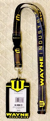 $9.99 • Buy Dc Comics Batman Wayne Industries Lanyard W/ Id Badge Holder-2018-cool-new