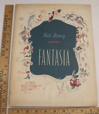 Vintage 1940 Walt Disney Fantasia 28 Pg Souvenir Program Animated Movie • $29.99