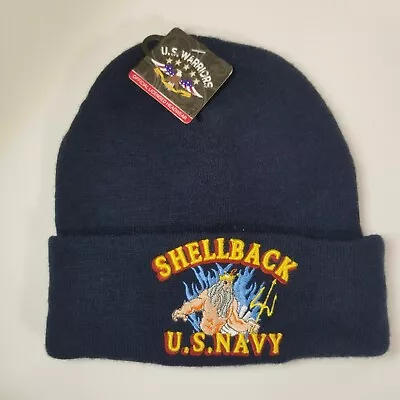 U.S. Navy Shellback Winter Hat Beanie Color Navy Blue One Size US Warriors • $14.99