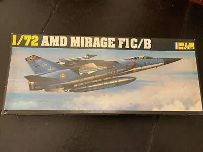 VNTG HELLER 1:72 SCALE  AMD MIRAGE F1C/B  JET MODEL KIT Complete IN THE BOX • $30