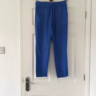 Size S.  Blue SILKY  ZARA   BLOGGERS Pants • £8.50