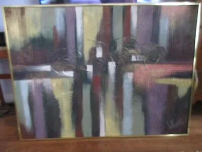 Lee Reynolds Signed Abstract Oil Painting On Canvas - Vanguard Studios ( PRISM ) • $799