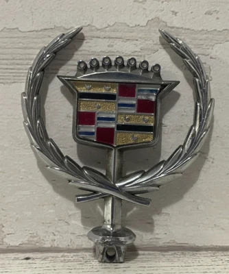 $21.95 • Buy Vintage Cadillac Chrome Hood Ornament Emblem Crest Wreath Bright Finish & Color