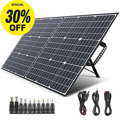 100W Foldable Solar Panel Kit Portable Emergency Power For Generator Camping RV • £139.99