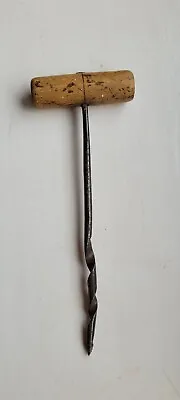 Vintage T-Style Auger Hand Drill With Wooden Handle Gimlet Tools Carpentry Craft • £6