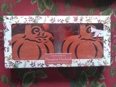 Laura Ashley Garland Nib Halloween Autumn Fall Pumpkin Thanksgiving New Boxed • £24.99