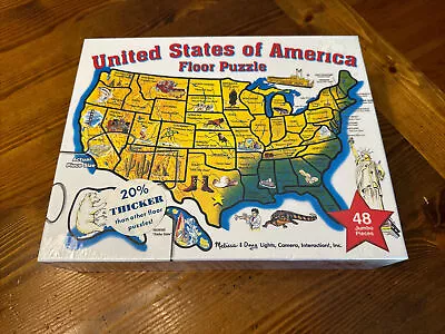 NEW Melissa & Doug Map United States 48 Jumbo Piece Floor-Puzzle 2x3 SEALED • $9